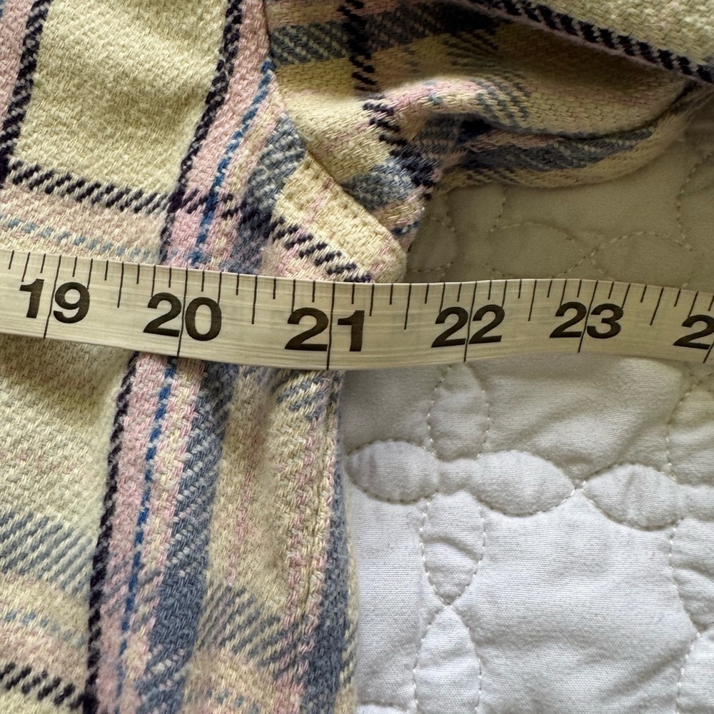 J. Crew Reimagined Thick Flannel Pockets 100% Cotton Pearl snap Button Size  8 - Picture 10 of 14